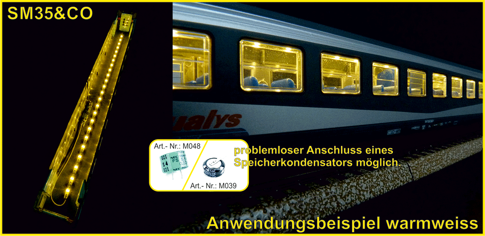 waggonbeleuchtung warmweiss
